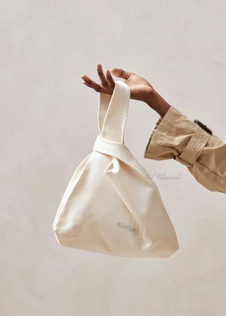 Sac nœud en toile de coton
